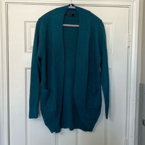 Cardigan. Teal/blue. XL